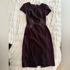 Club Monaco Deep Purple Midi Dress